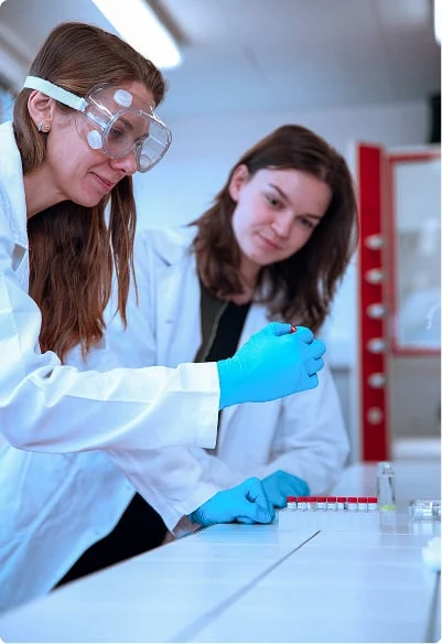 Chemical purity testing in progress